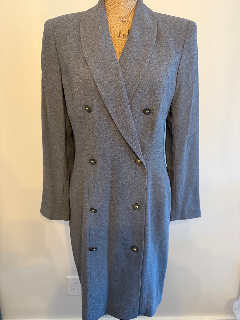 Vintage Liz Claiborne Double Breasted Blazer Dress Size 8